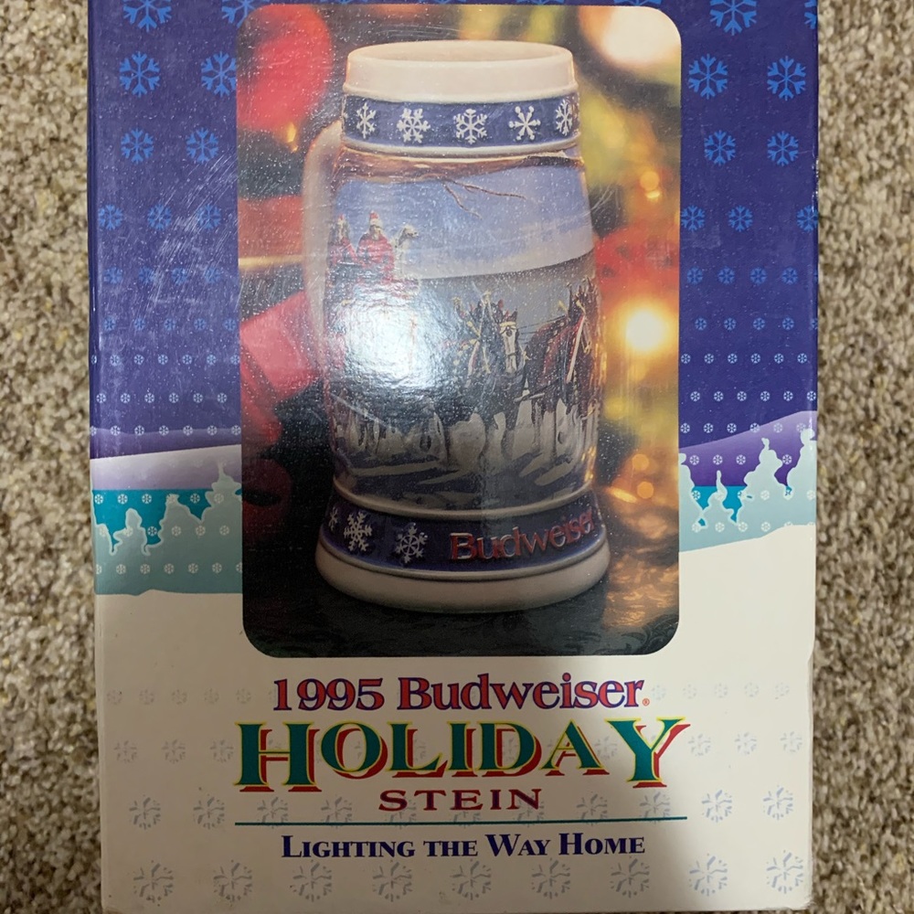 1995 Budweiser Holiday Stein Lighting The Way Home